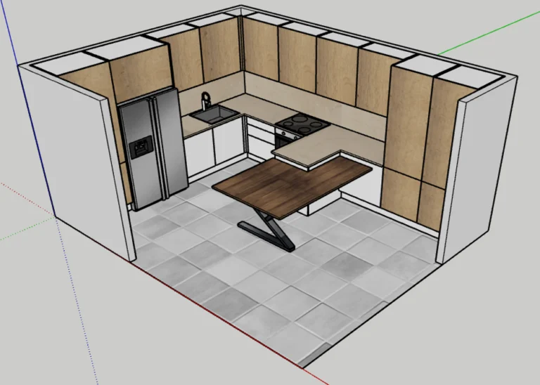 Cad drawing kitchen